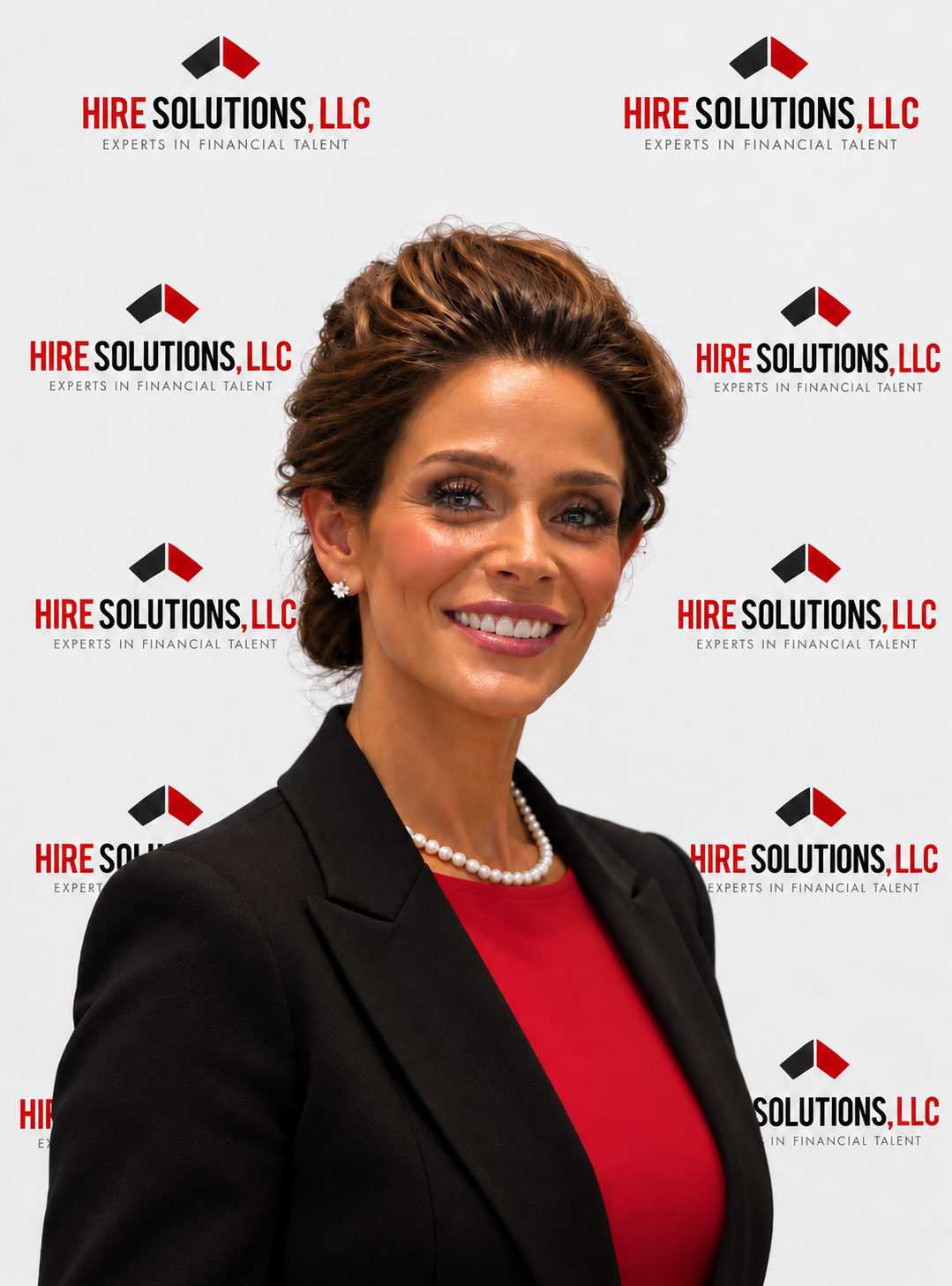 Polished Corporate Headshot on Branded Backdrop